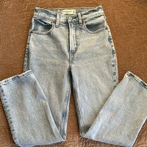Abercrombie & Fitch The Ankle Straight Ultra High Rise Denim Jeans Size 24